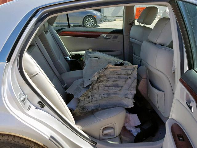 4T1BK3DB1BU394941 - 2011 TOYOTA AVALON BAS SILVER photo 6