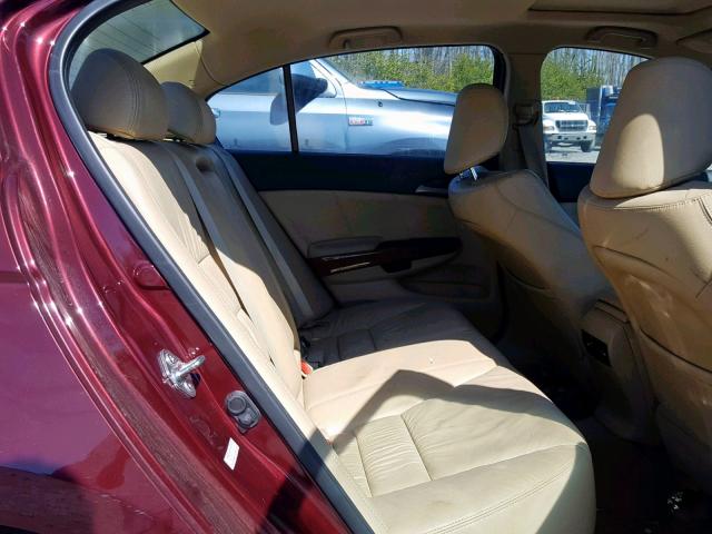 1HGCP2F82CA152153 - 2012 HONDA ACCORD EXL BURGUNDY photo 6