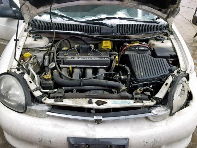 1B3ES46C11D154155 - 2001 DODGE NEON SE WHITE photo 7