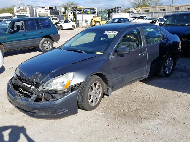 1HGCM66584A040125 - 2004 HONDA ACCORD EX GRAY photo 2