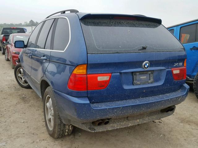 WBAFB3345YLH02622 - 2000 BMW X5 4.4I BLUE photo 3