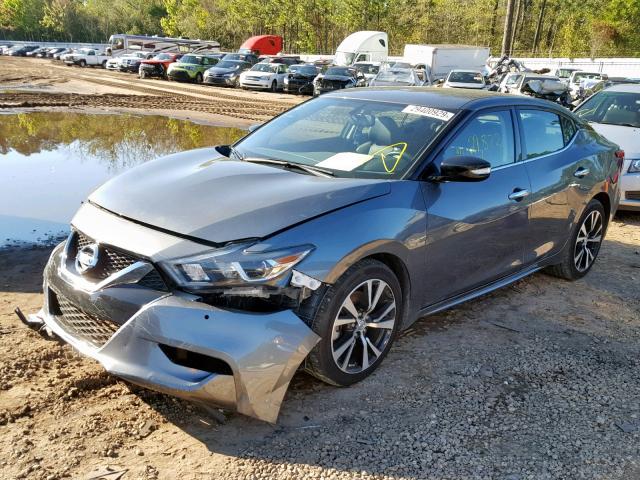 1N4AA6AP6JC368396 - 2018 NISSAN MAXIMA 3.5 BLUE photo 2