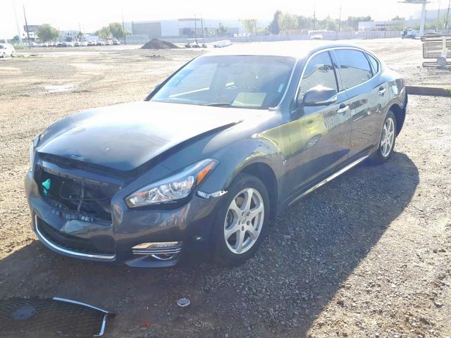 JN1BY1PP4FM600177 - 2015 INFINITI Q70L 3.7 GRAY photo 2