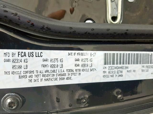 2C3CCAAGXHH661844 - 2017 CHRYSLER 300 LIMITE BLACK photo 10