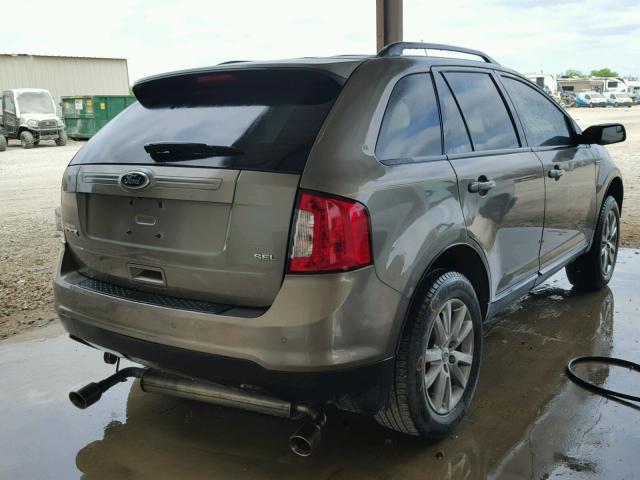 2FMDK3JC8DBB44305 - 2013 FORD EDGE SEL GRAY photo 4