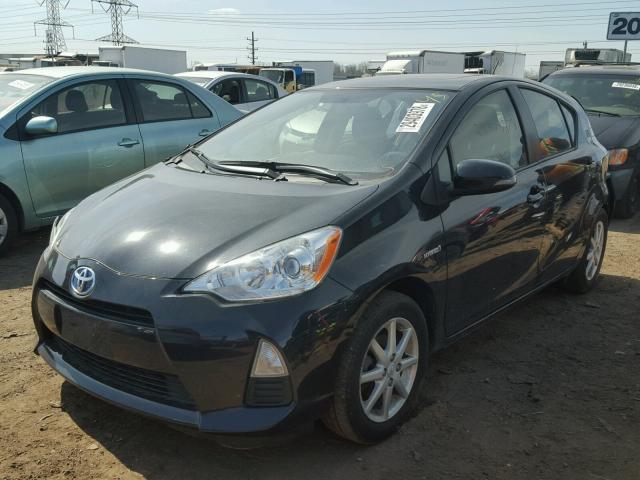 JTDKDTB31C1004711 - 2012 TOYOTA PRIUS C BLACK photo 2