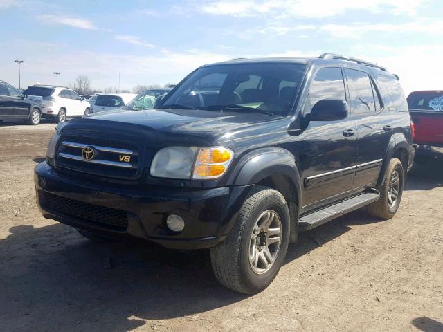 5TDBT48A43S169332 - 2003 TOYOTA SEQUOIA LI BLACK photo 2