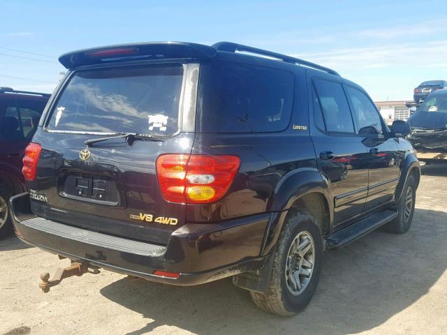 5TDBT48A43S169332 - 2003 TOYOTA SEQUOIA LI BLACK photo 4