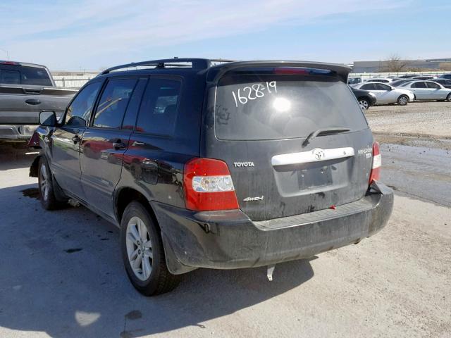 JTEEW21A460027469 - 2006 TOYOTA HIGHLANDER BLACK photo 3