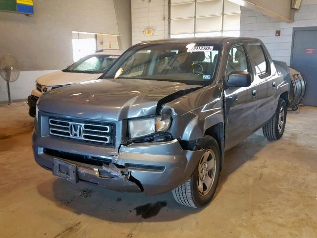 2HJYK16237H508377 - 2007 HONDA RIDGELINE GRAY photo 2