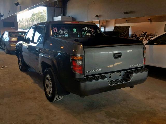 2HJYK16237H508377 - 2007 HONDA RIDGELINE GRAY photo 3