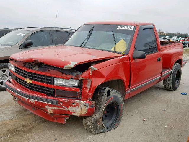 1GCDC14Z4NZ234877 - 1992 CHEVROLET GMT-400 C1 RED photo 2