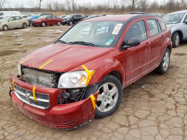 1B3HB48A49D237065 - 2009 DODGE CALIBER SX RED photo 2