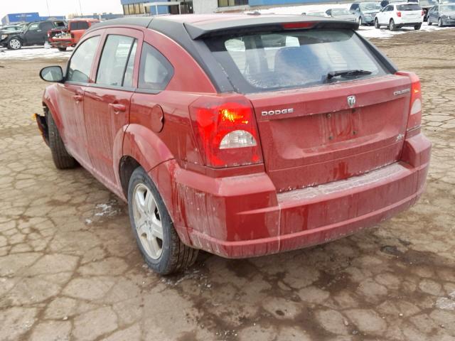 1B3HB48A49D237065 - 2009 DODGE CALIBER SX RED photo 3