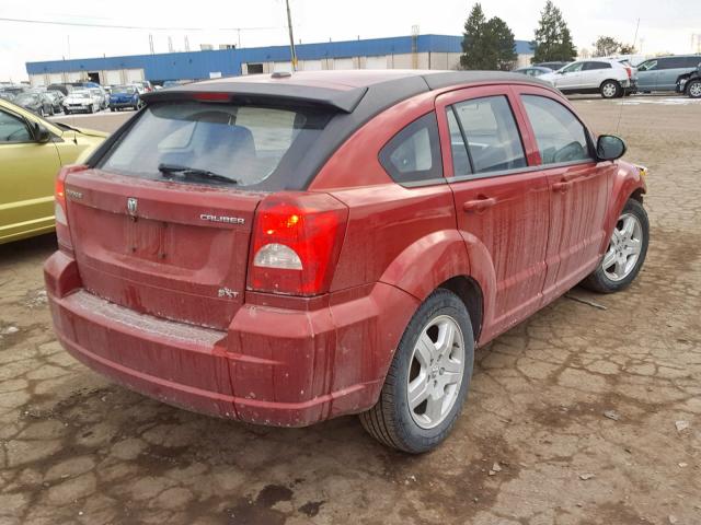 1B3HB48A49D237065 - 2009 DODGE CALIBER SX RED photo 4