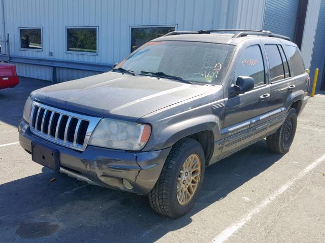 1J4GW58N24C162608 - 2004 JEEP GRAND CHER GRAY photo 2