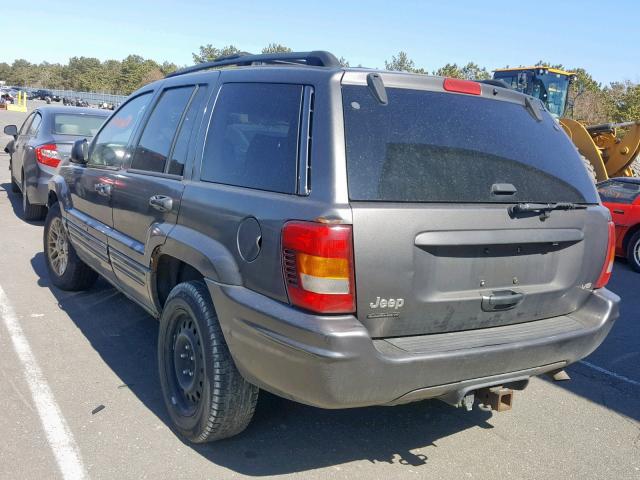 1J4GW58N24C162608 - 2004 JEEP GRAND CHER GRAY photo 3