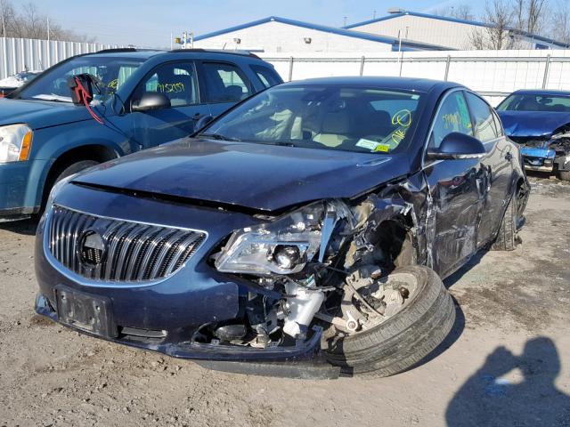 2G4GT5GX8G9203350 - 2016 BUICK REGAL PREM BLUE photo 2