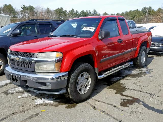 1GCDT196X48179774 - 2004 CHEVROLET COLORADO RED photo 2