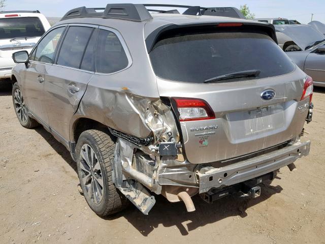 4S4BSENC7G3276490 - 2016 SUBARU OUTBACK 3. SILVER photo 3