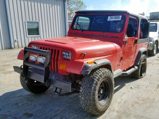 2J4FY29T1KJ137865 - 1989 JEEP WRANGLER / RED photo 2