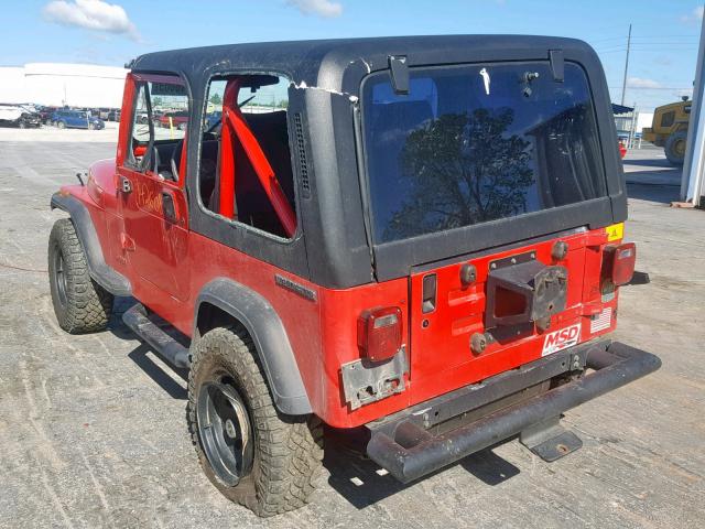 2J4FY29T1KJ137865 - 1989 JEEP WRANGLER / RED photo 3