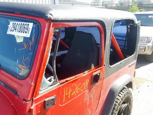 2J4FY29T1KJ137865 - 1989 JEEP WRANGLER / RED photo 9