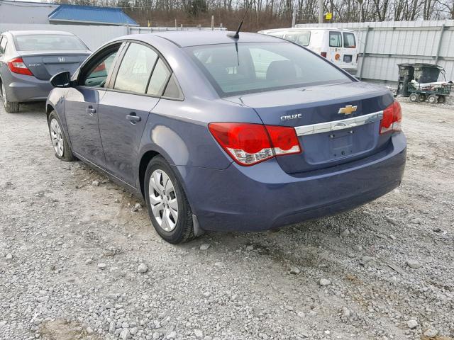 1G1PA5SHXE7203416 - 2014 CHEVROLET CRUZE LS BLUE photo 3