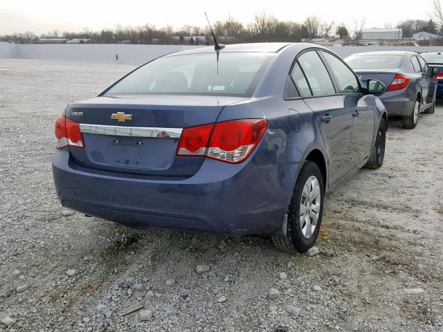 1G1PA5SHXE7203416 - 2014 CHEVROLET CRUZE LS BLUE photo 4