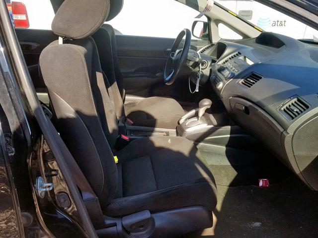 19XFA1F60AE041486 - 2010 HONDA CIVIC LX-S Negro foto 5