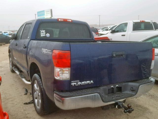 5TFEM5F18BX023639 - 2011 TOYOTA TUNDRA CRE BLUE photo 3