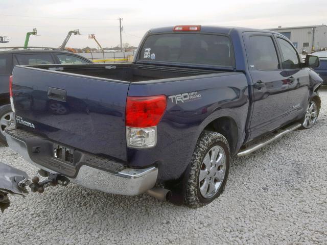 5TFEM5F18BX023639 - 2011 TOYOTA TUNDRA CRE BLUE photo 4