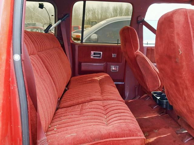 1GNER16K3MF115986 - 1991 CHEVROLET SUBURBAN R RED photo 6