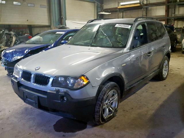 WBXPA93484WA65279 - 2004 BMW X3 3.0I GRAY photo 2