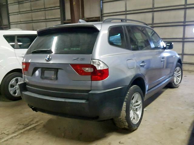 WBXPA93484WA65279 - 2004 BMW X3 3.0I GRAY photo 4