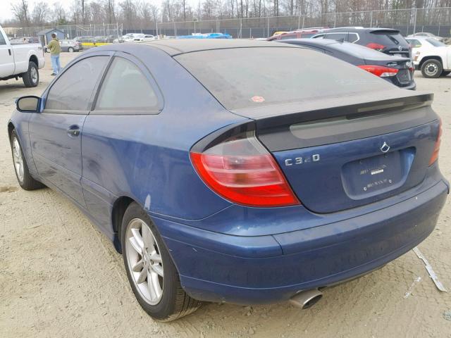 WDBRN64J73A482042 - 2003 MERCEDES-BENZ C 320 SPOR BLUE photo 3