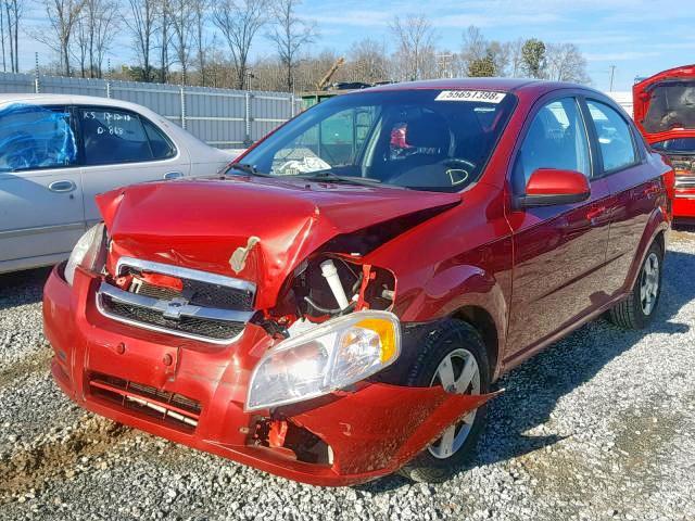 KL1TD5DE6BB230984 - 2011 CHEVROLET AVEO LS RED photo 2