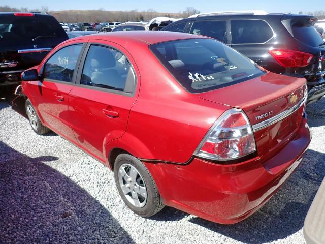 KL1TD5DE6BB230984 - 2011 CHEVROLET AVEO LS RED photo 3
