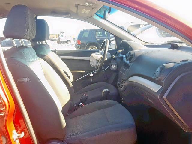 KL1TD5DE6BB230984 - 2011 CHEVROLET AVEO LS RED photo 5