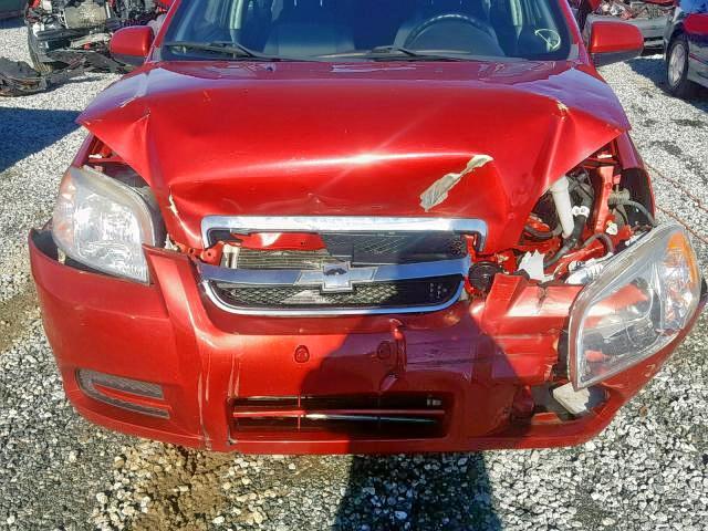 KL1TD5DE6BB230984 - 2011 CHEVROLET AVEO LS RED photo 7