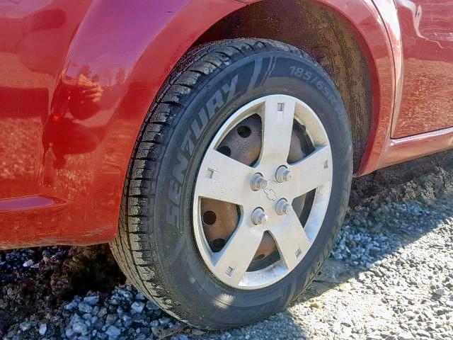 KL1TD5DE6BB230984 - 2011 CHEVROLET AVEO LS RED photo 9