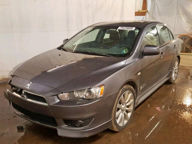 JA32U8FW6BU040066 - 2011 MITSUBISHI LANCER GTS GRAY photo 2