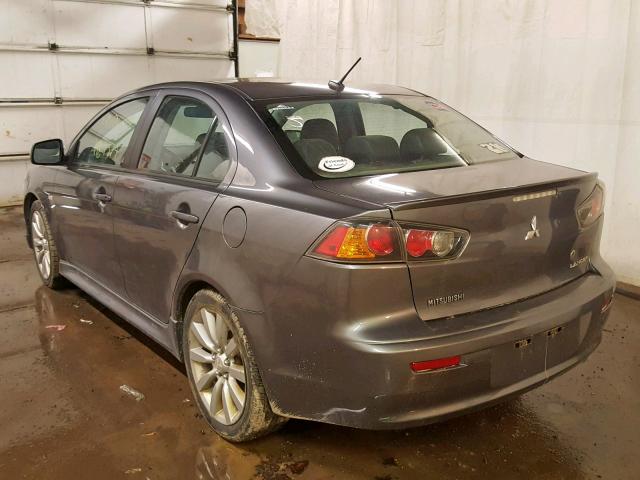 JA32U8FW6BU040066 - 2011 MITSUBISHI LANCER GTS GRAY photo 3