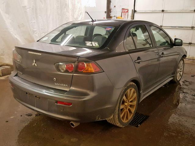 JA32U8FW6BU040066 - 2011 MITSUBISHI LANCER GTS GRAY photo 4