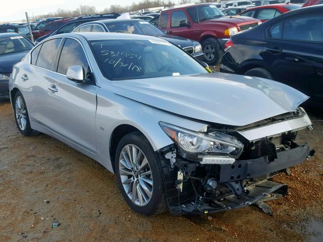 JN1EV7AR3JM436111 - 2018 INFINITI Q50 LUXE SILVER photo 1