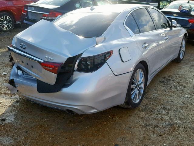 JN1EV7AR3JM436111 - 2018 INFINITI Q50 LUXE SILVER photo 4