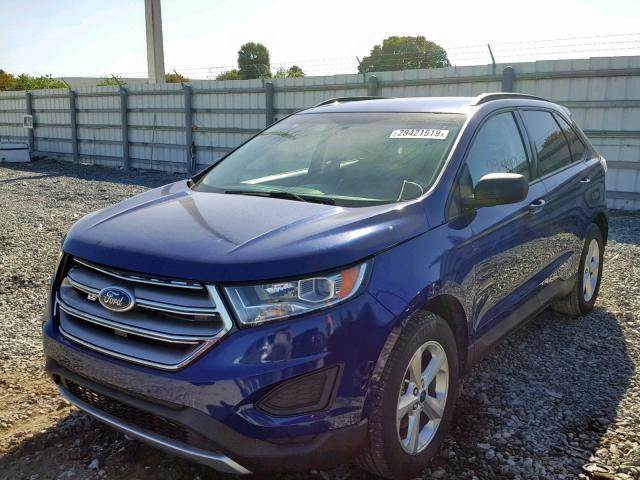 2FMTK3G86FBC29466 - 2015 FORD EDGE SE BLUE photo 2