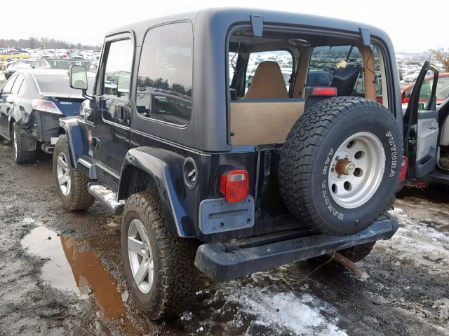 1J4FA59S32P717666 - 2002 JEEP WRANGLER / BLACK photo 3