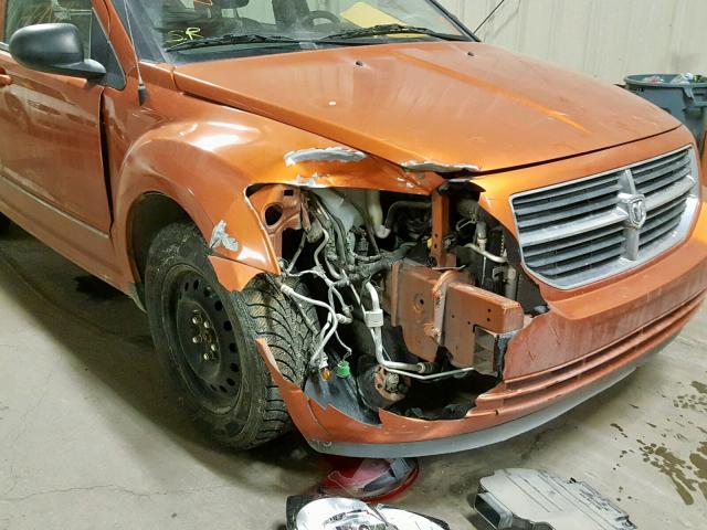 1B3CB4HA5BD294357 - 2011 DODGE CALIBER SX ORANGE photo 9