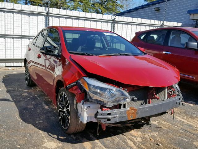 2T1BURHE9FC473301 - 2015 TOYOTA COROLLA L RED photo 1